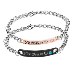 💕💙2-Pc.His Beauty Her Beast Bracelet Set💙💕